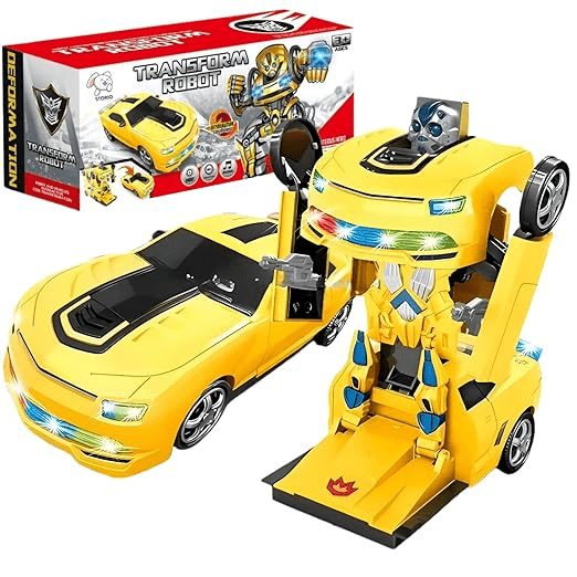 Premium Transformer Light and Sound Car with Automatic Converting to Robot and Car for Kids