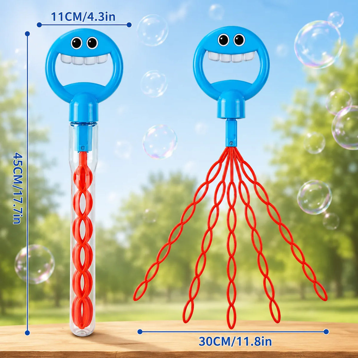 32 Hole Smiling Face Bubble Stick For Kids (HY-111)