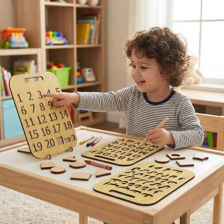 Early Learning Wooden Stencil Board For Kids (pk-003)