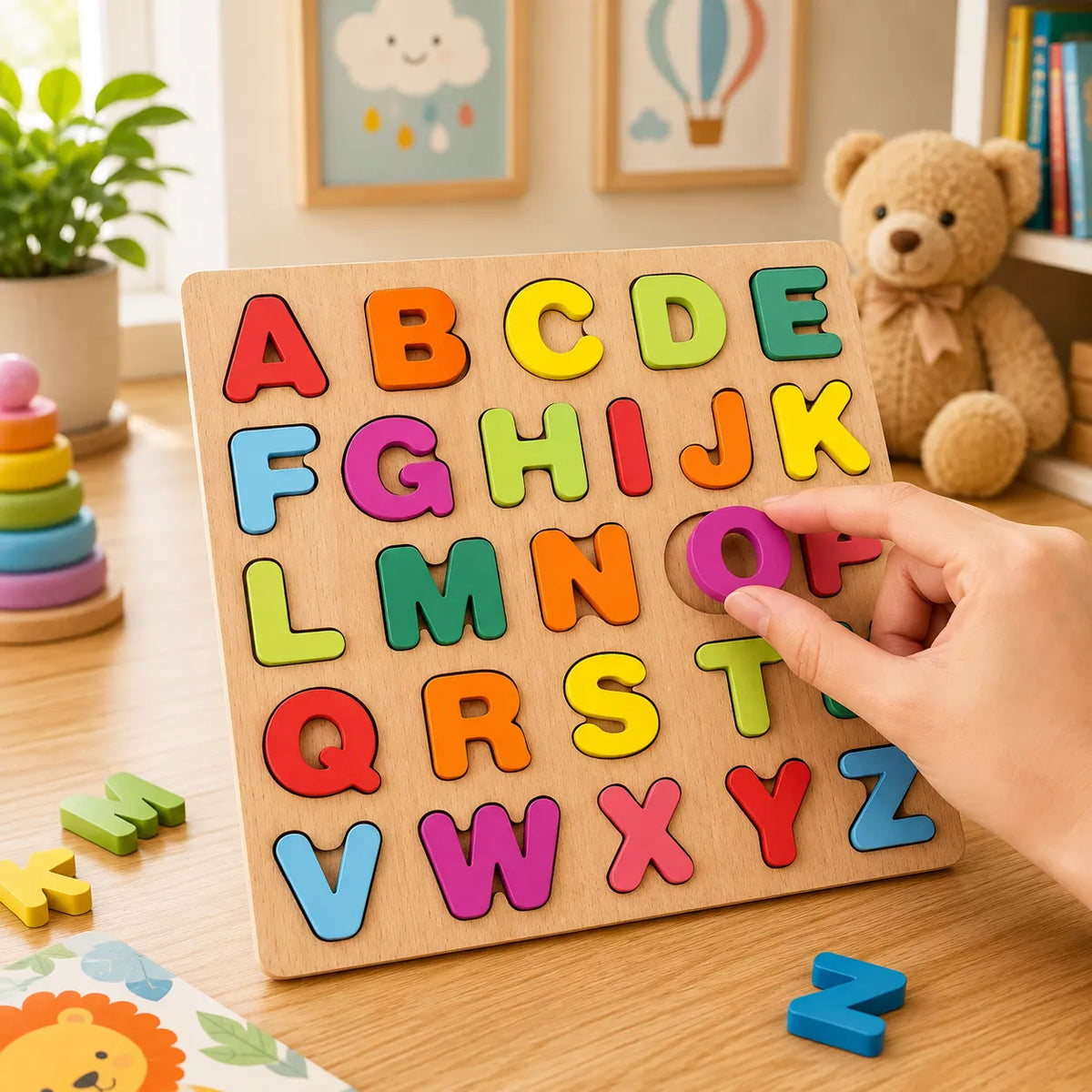 Early Educational Wooden Colorful 3D Learning Board (XY-5624)