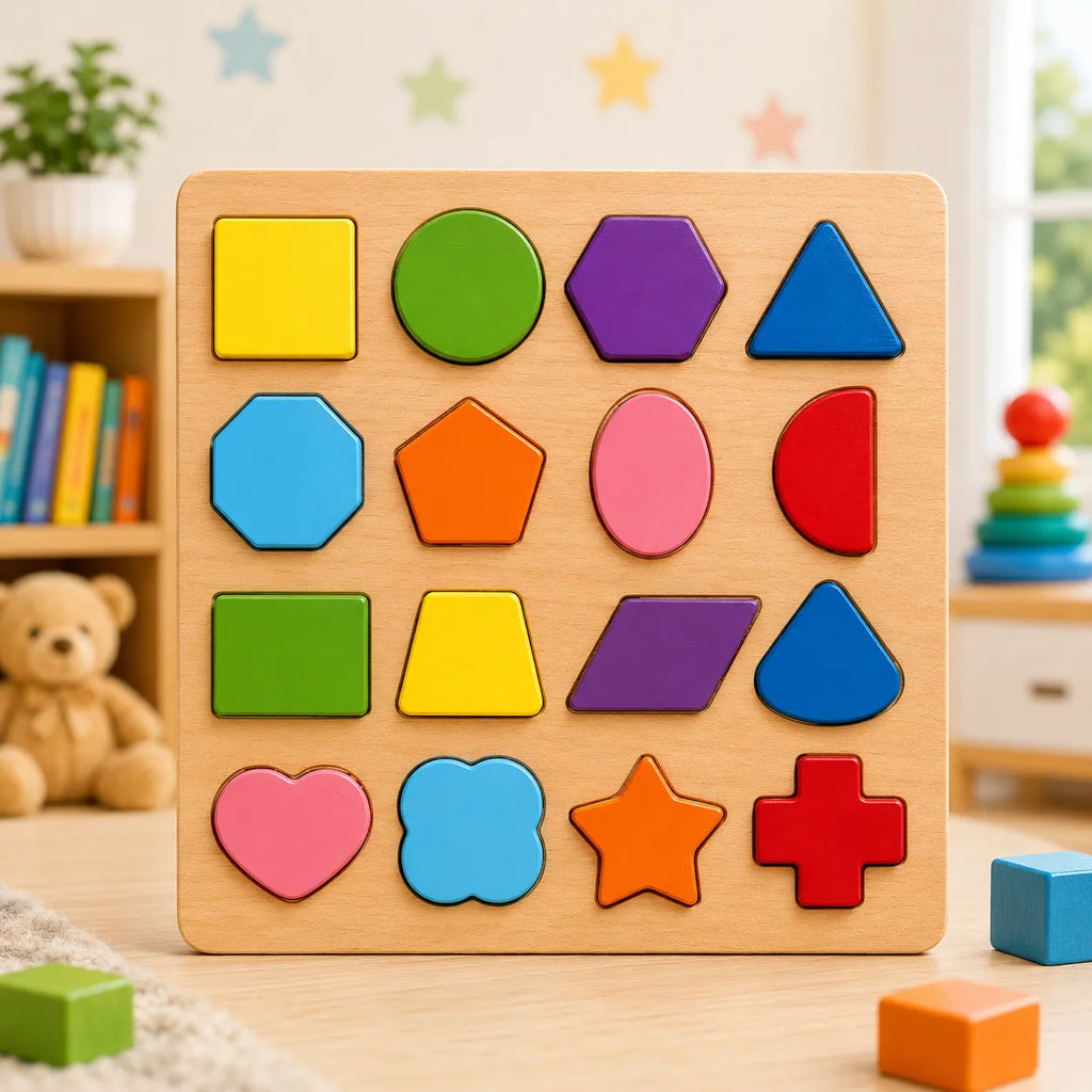 Early Educational Wooden Colorful 3D Learning Board (XY-5624)