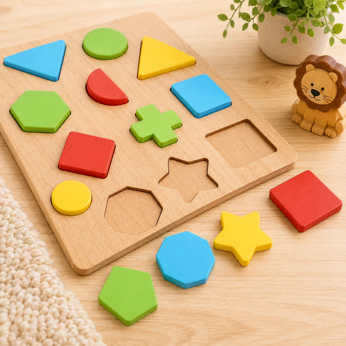 Early Educational Wooden Colorful 3D Learning Board (XY-5624)