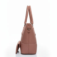 Elegant Textured Tote Handbag with Matching Clutch – Premium Everyday Style