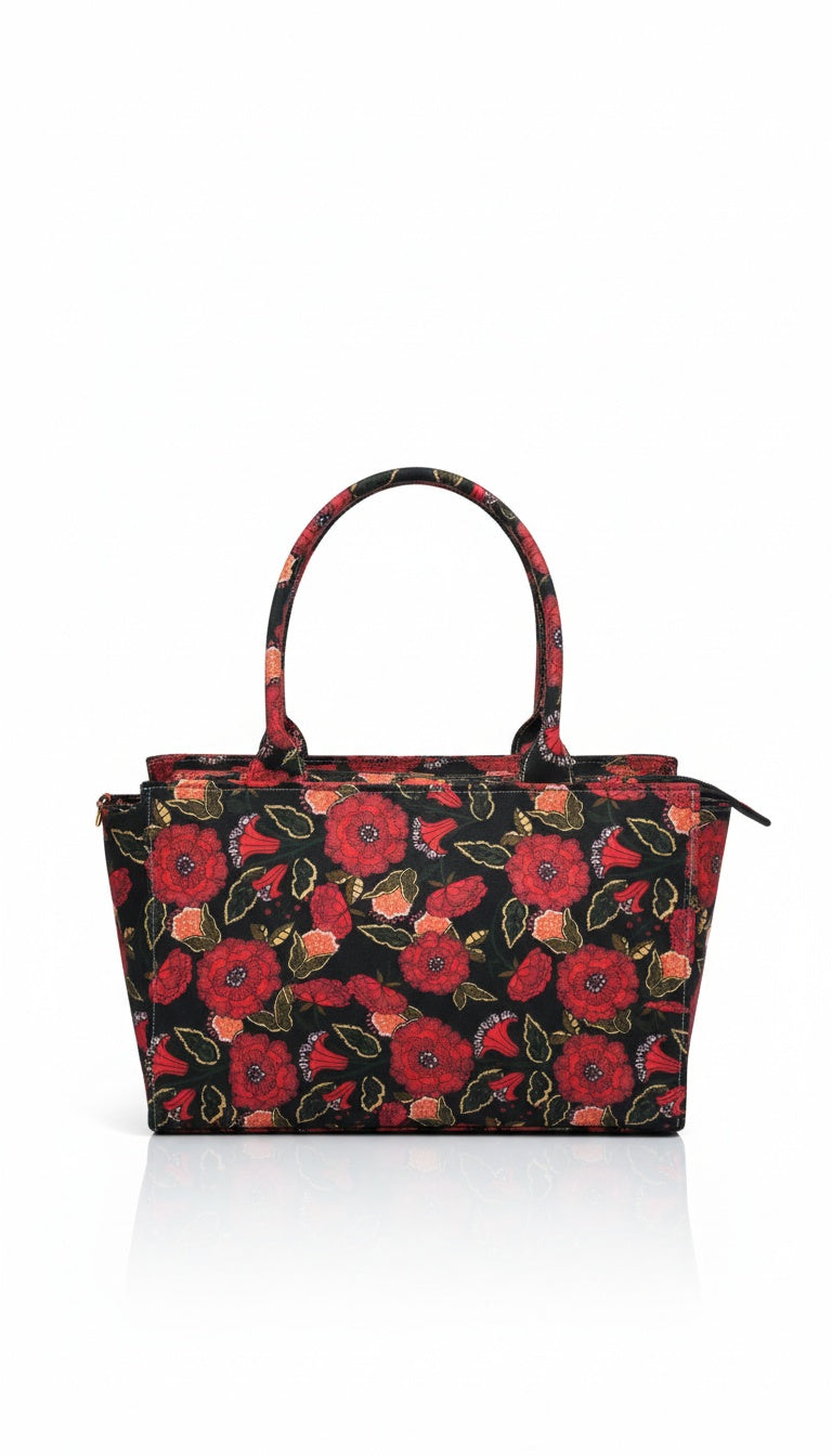 Floral Elegance Handbag – Where Bold Beauty Meets Everyday Style