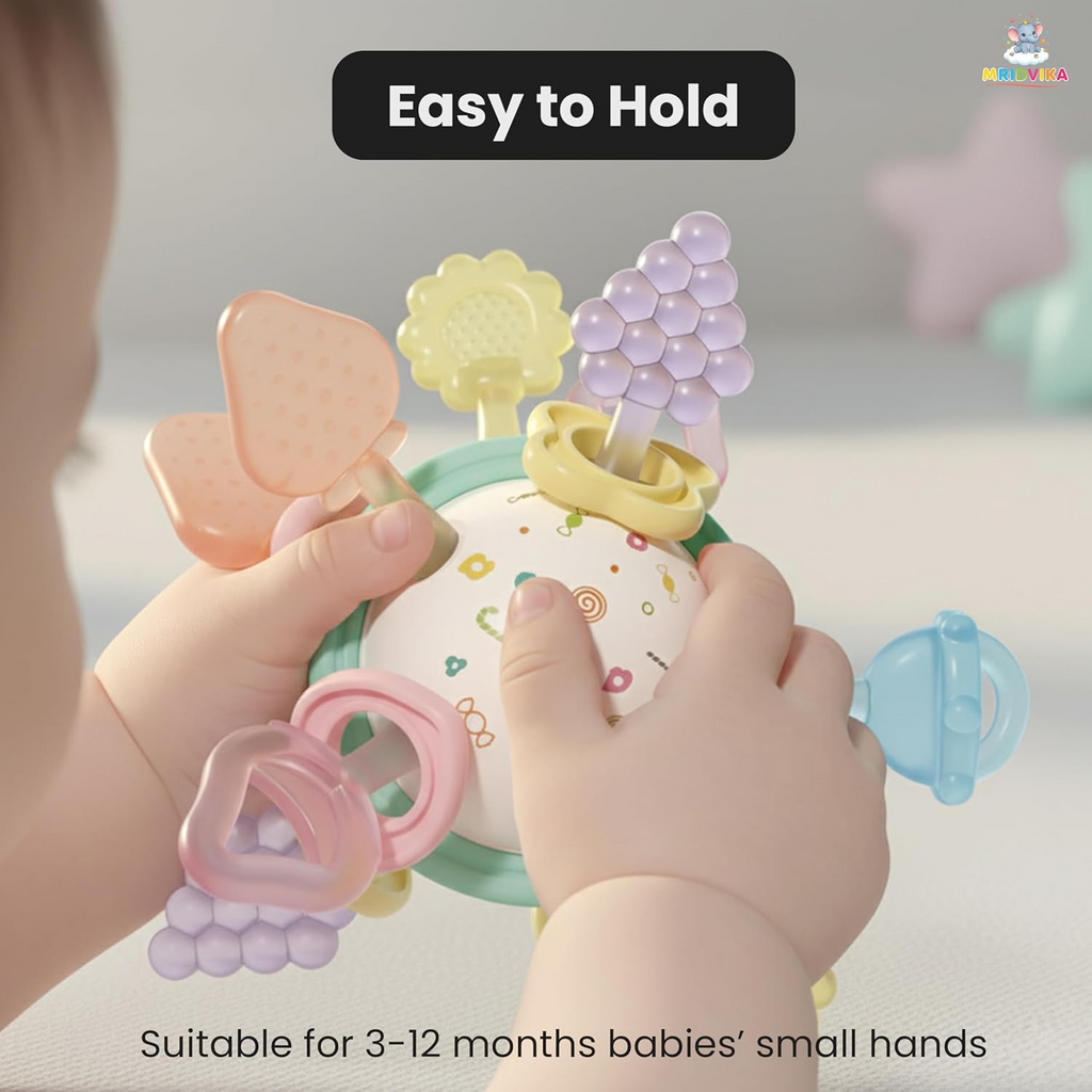 3 in 1 Teether Ball For Babies (1127-1A)