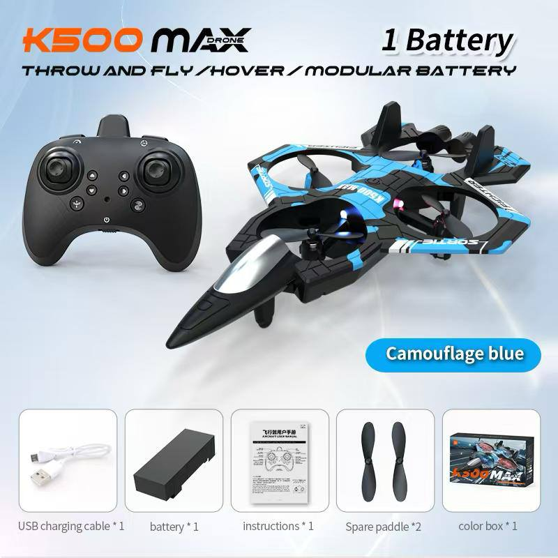 K500 Max RC Fighter Jet Drone for Kids & Adults (Random Color)