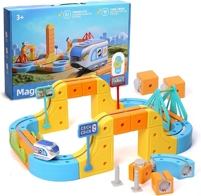 Magnetic Rail Electric Train Set for Kids - 67 Pcs (GD10)