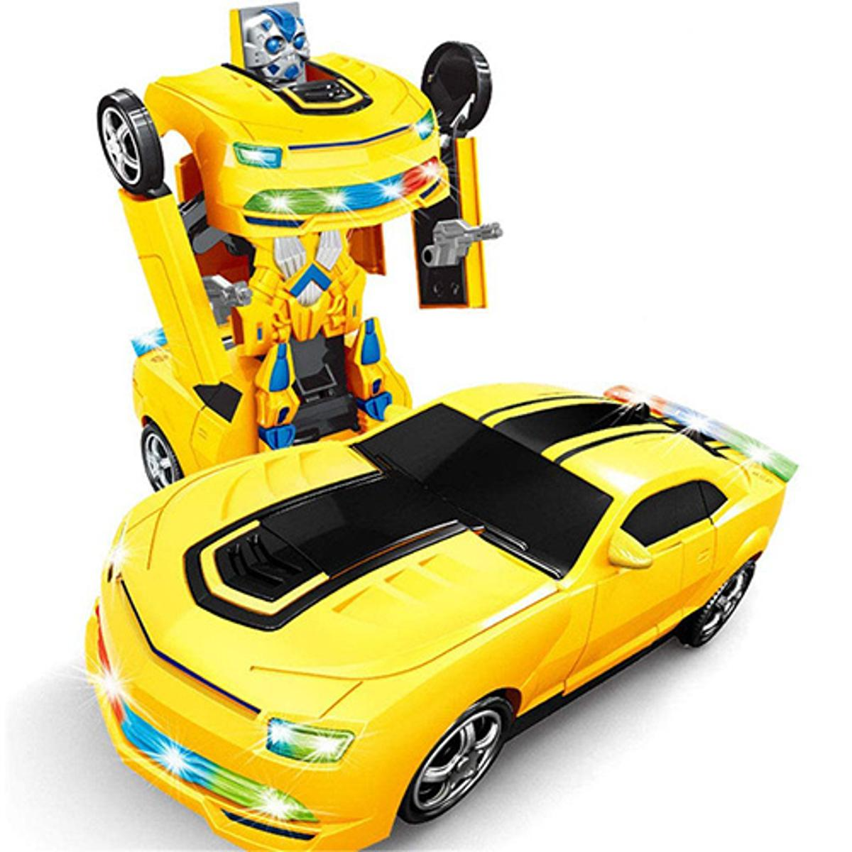 Premium Transformer Light and Sound Car with Automatic Converting to Robot and Car for Kids