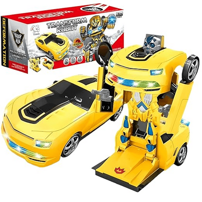 Premium Transformer Light and Sound Car with Automatic Converting to Robot and Car for Kids
