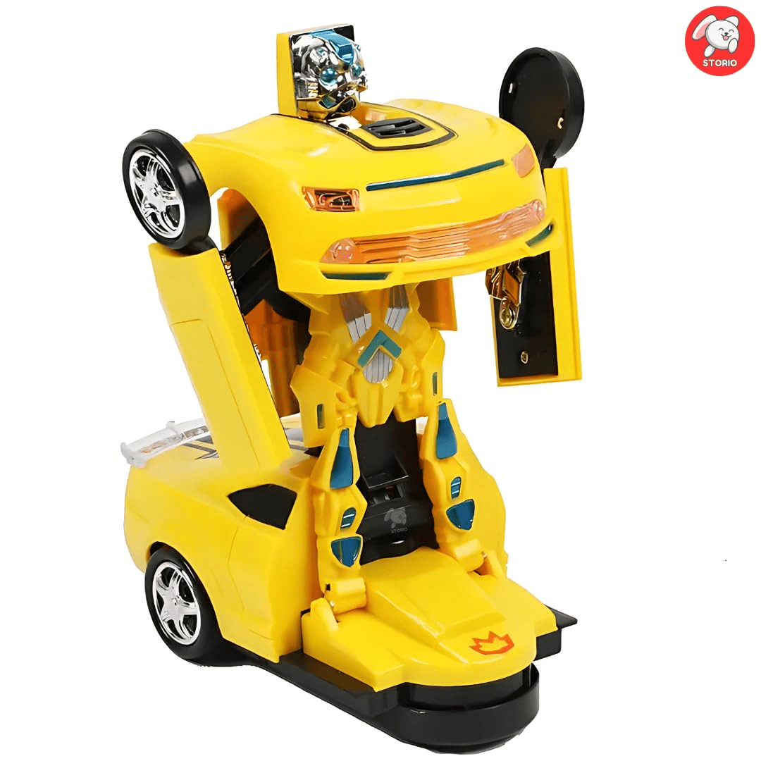 Premium Transformer Light and Sound Car with Automatic Converting to Robot and Car for Kids
