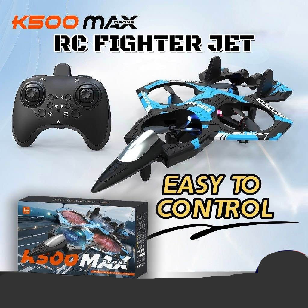 K500 Max RC Fighter Jet Drone for Kids & Adults (Random Color)