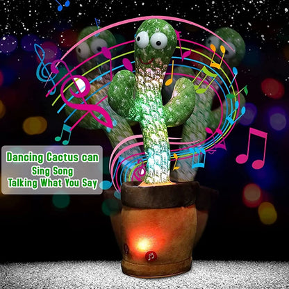 Premium Dancing Talking Cactus Toy With Cap and Muffler