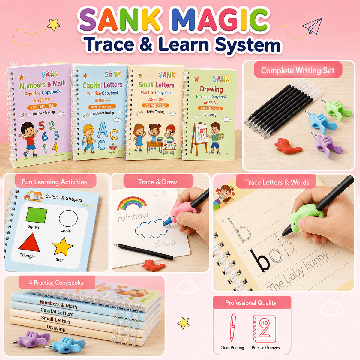 Magic Practice Copybook (Set Of 4)