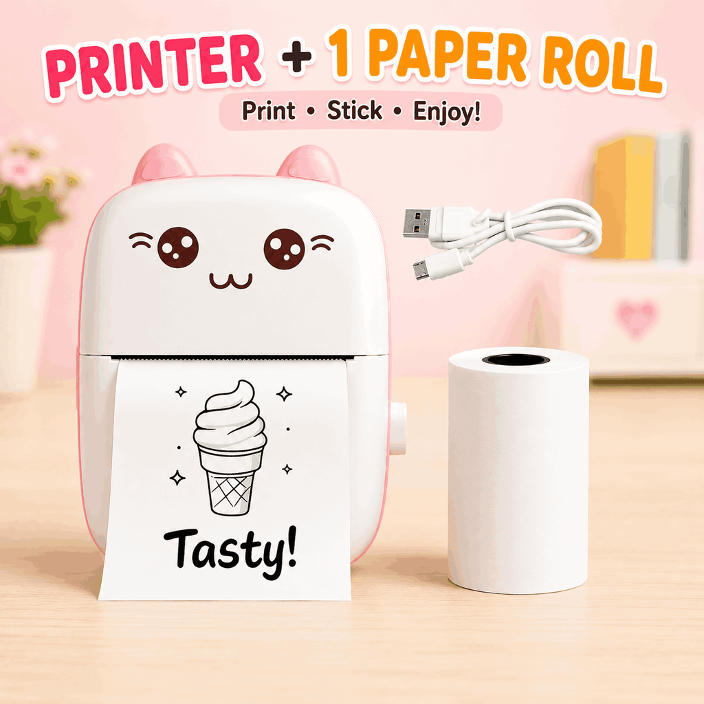 Pocket Inkless Mini Printer - Thermal Portable Bluetooth Wireless Mini Printer (C9)
