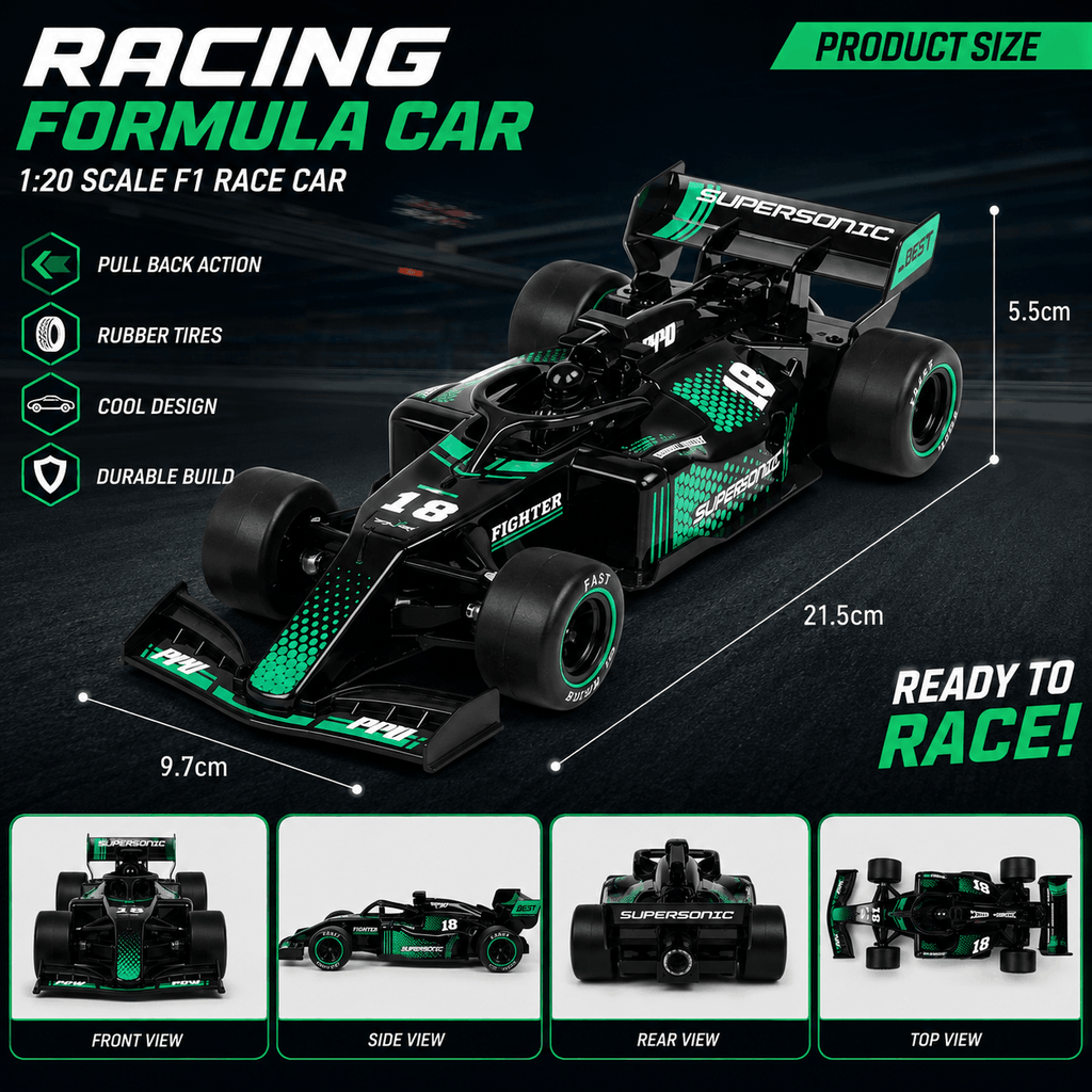 RC Drift Smoke Car For Kids — Sports formula car for kids (KM660-6A)