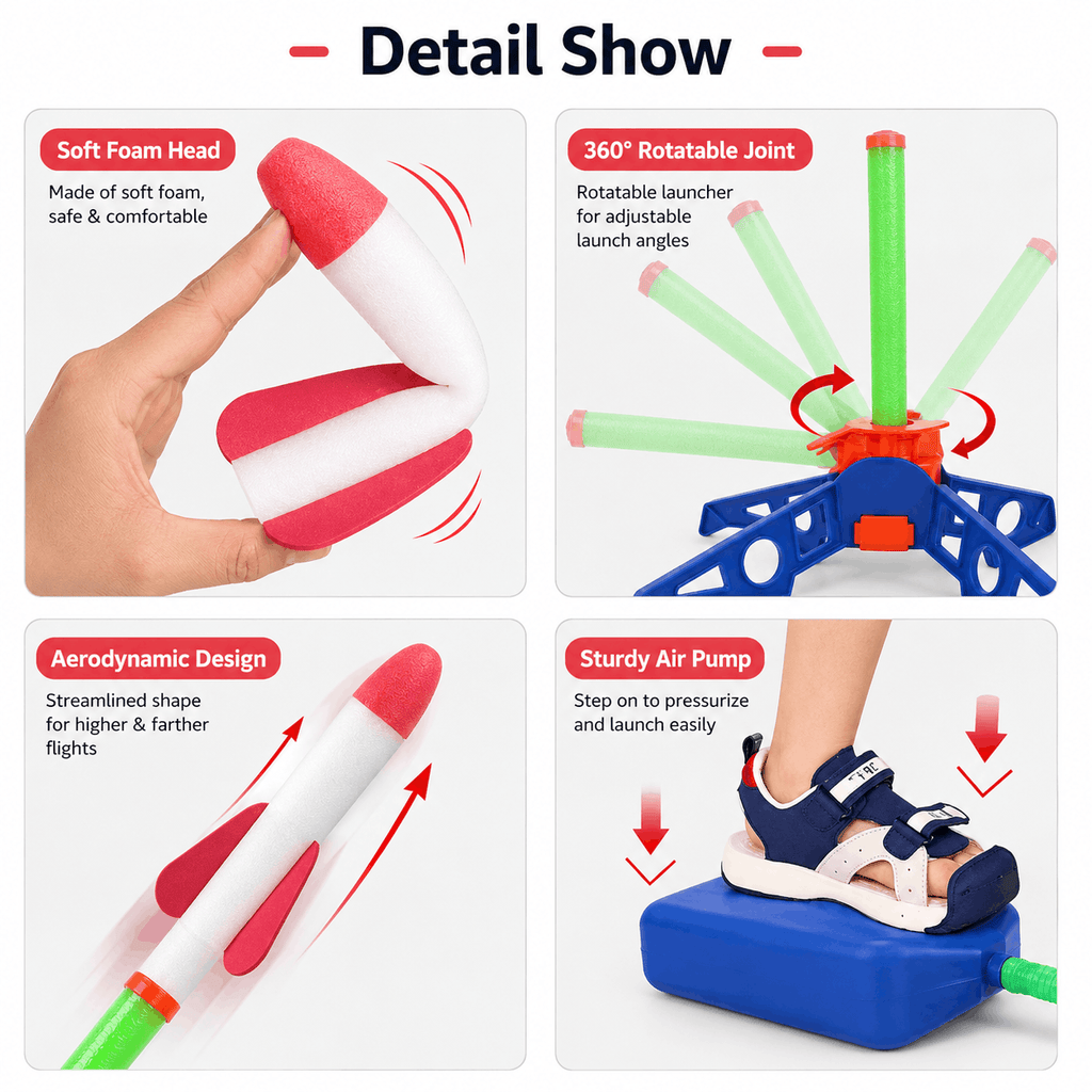Outdoor Stomp Rocket Launcher Game for Kids (002)